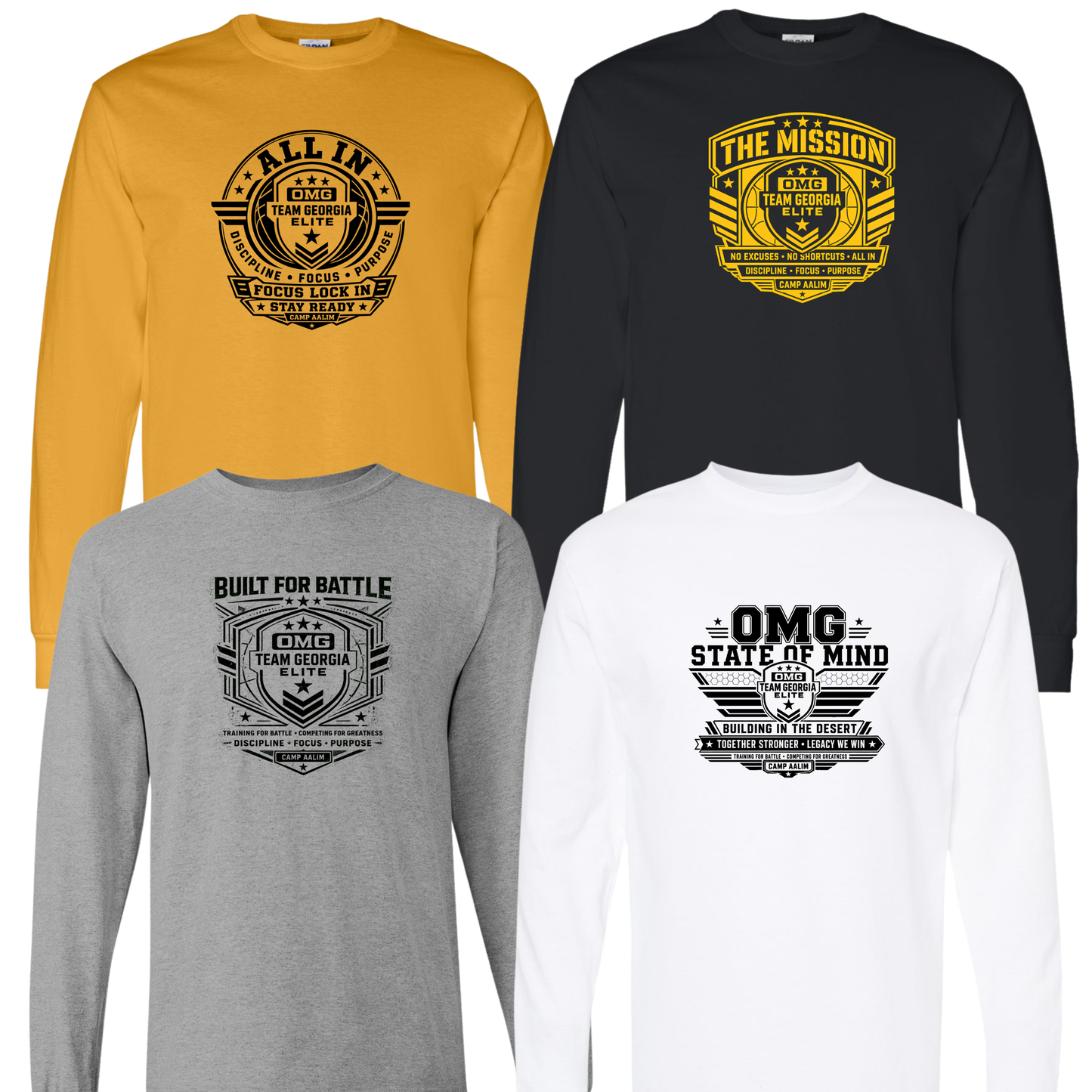 Long-Sleeve Cotton T-Shirt - OMG Team Georgia Elite